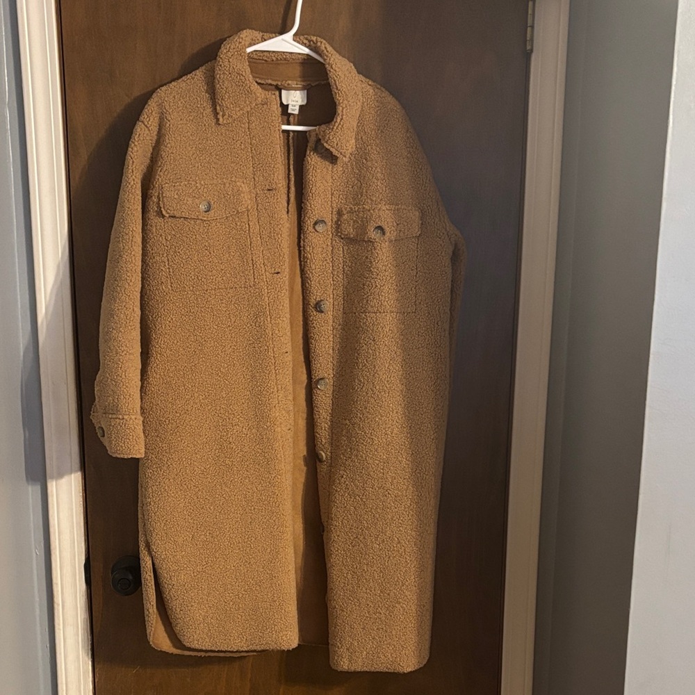 Joie Tan Teddy Coat